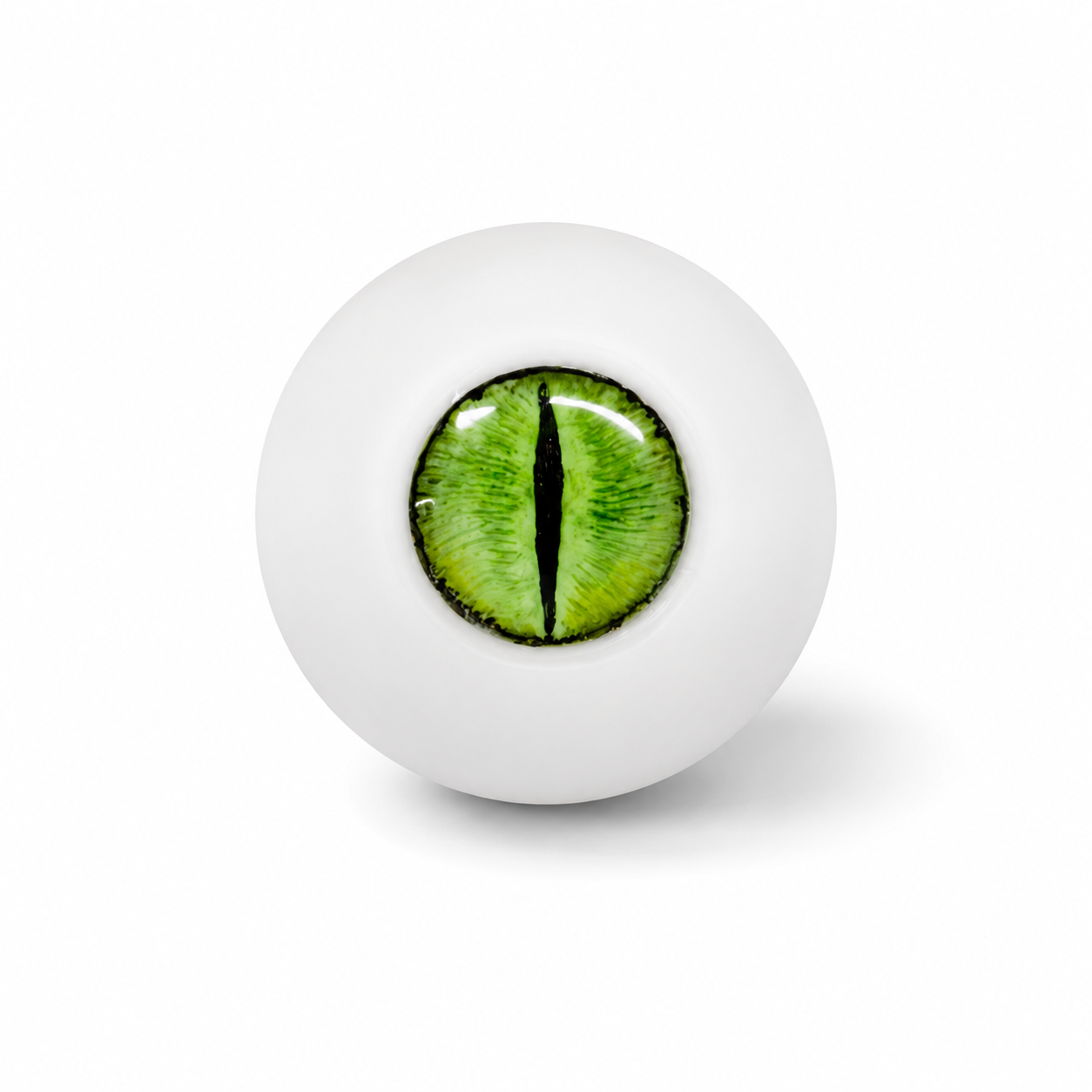 Handmade Lime-Green Vertical-Pupil Eye